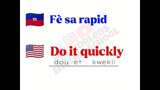 | Créole haïtien | Apprenez à parler anglais avec ces courtes phrases