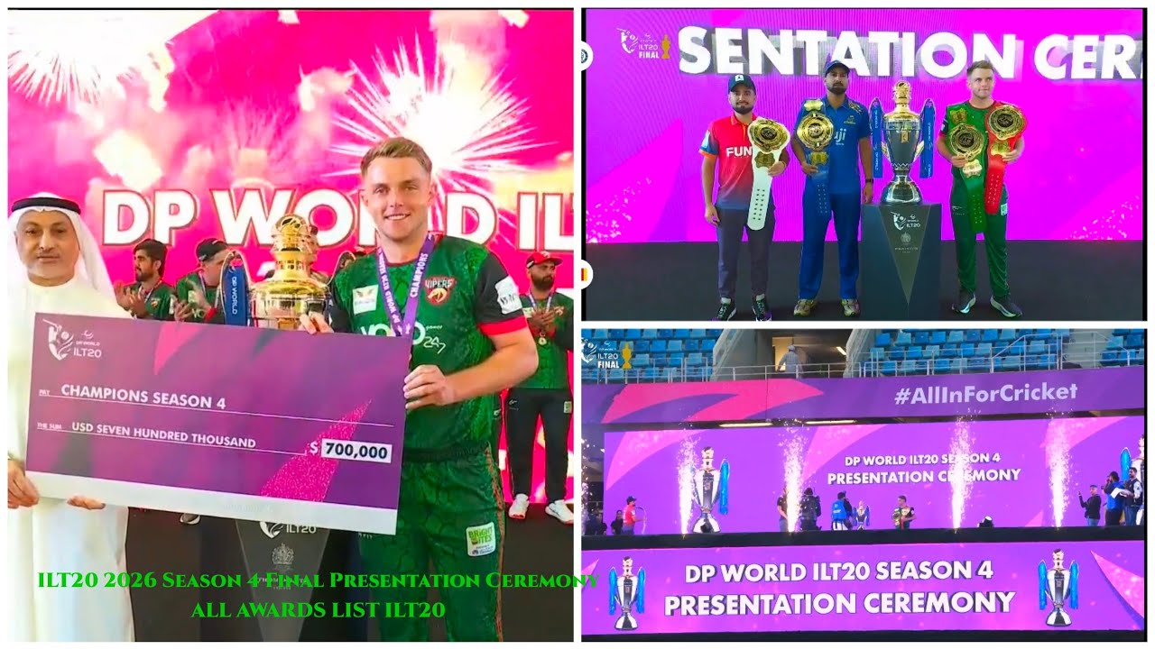 ILT20 2026 Season 4 Final Presentation Ceremony, Mi Emirates Vs DesertVipers Post Match Presentation