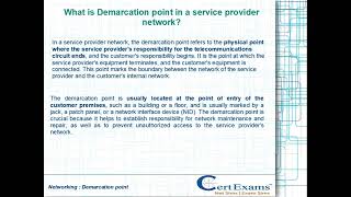 What is Demarcation point in a service provider network?