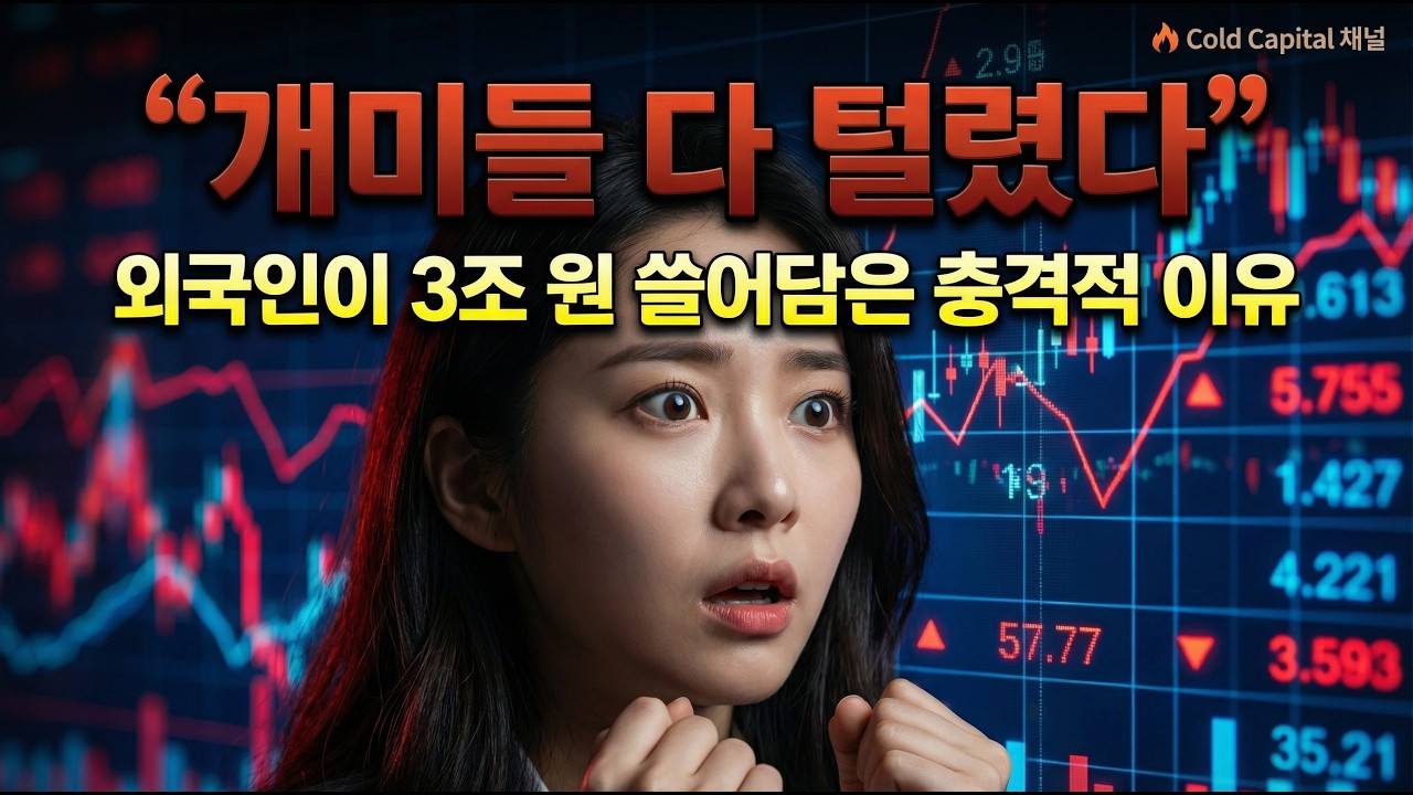 개미들 다 털렸다 오늘 외국인이 3조 원 쓸어담은 소름 돋는 이유