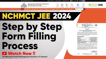 NCHMCT JEE 2024 -Registration Started | Step By Step Form Filling Process |Latest Update #nchmctjee