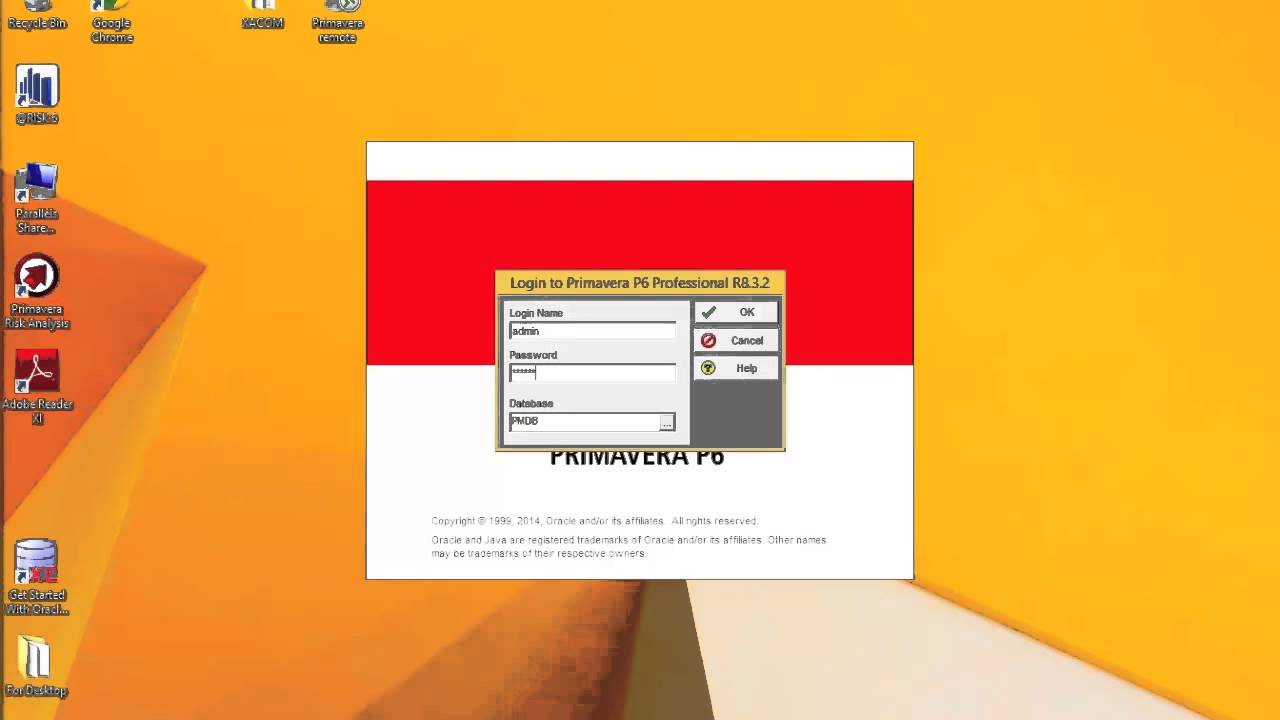P6 Log Primavera P6 Logging On - YouTube