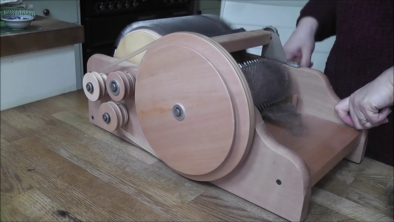 Carding fleece ready for spinning YouTube