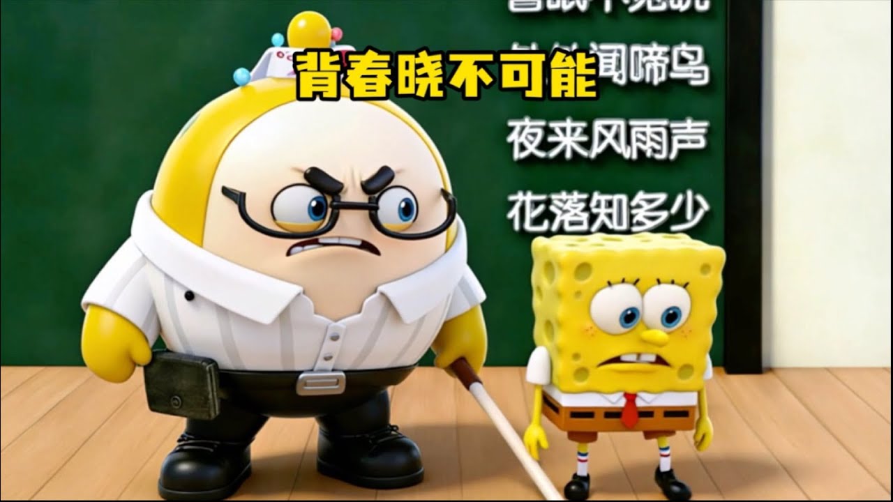 老师让我背春晓，我撒丫子就跑