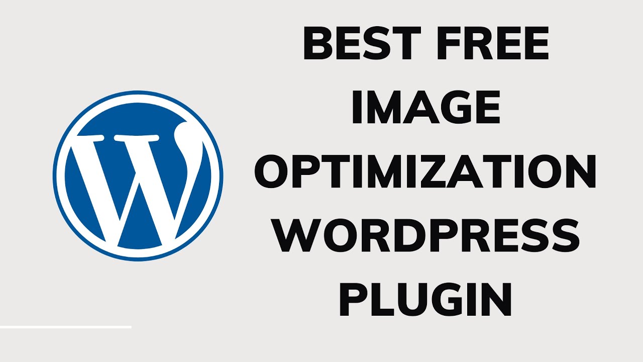 Best Free Image Optimization Wordpress Plugin - YouTube