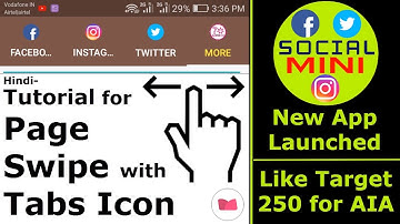 एक नया ऐप Social Mini App | Makeroid View Pager & Tab Laout Tutorial | Swipe Tabs | Swipe Pages