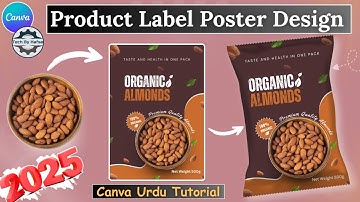 How to Create Product Label Design in Canva | Product Advertising Poster Design