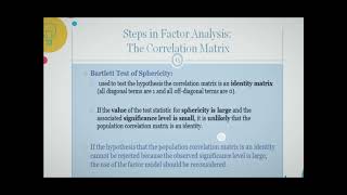 STA680 : Steps in Factor Analysis