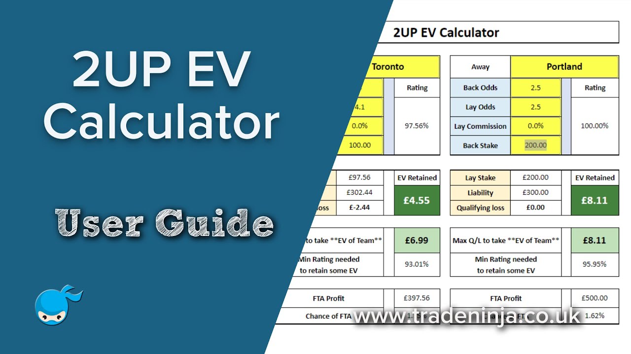 2UP EV Calculator Matched Betting Value Betting Tool YouTube