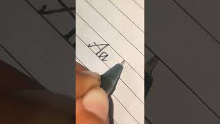 Letter A and B in cursive writing.#viral #trending #handwriting #howtowriteincursive #cursivewriting