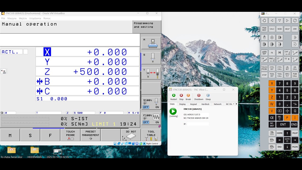 How to install the Heidenhain iTNC 530? How to enable the virtual