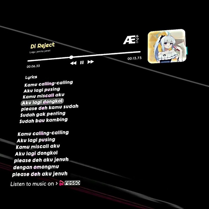 CCP lirik lagu | Dj Di reject (kamu calling calling) 🎵🎶🎵