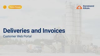 Customer Portal Deliveries and Invoices