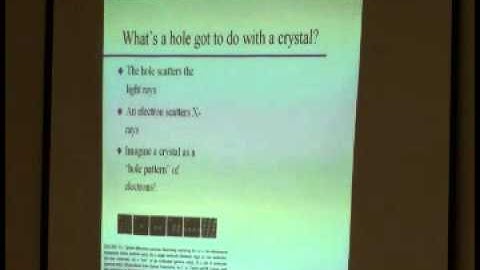 Introduction to Crystallography: Lecture 9 — Fourier Transforms