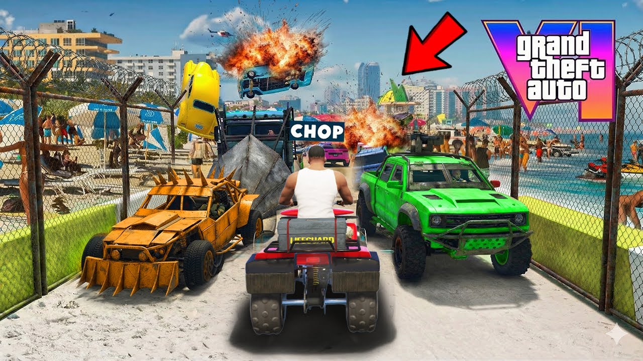 GTA 5 CHOP AND FROSTY MAKE THE BEACH FACE TO FACE LOOK EASY