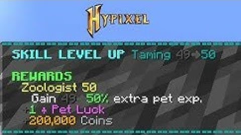 I Hit Taming 50 In Hypixel Skyblock