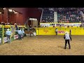 Clarendon College freshman Wacey Schalla with an 80.5 in bareback to tie for the lead at the College