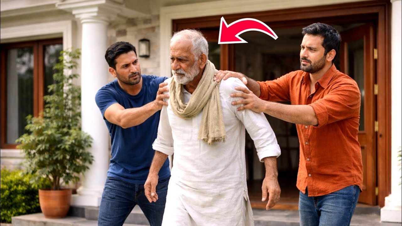 बेटों ने बूढ़े बाप को घर से निकाल दिया … 5 साल बाद जब सच सामने आया तो पैरों तले ज़मीन खिसक गई