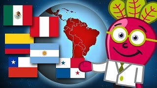 LATINOAMERICA Los Paises Capitales Banderas del Mundo Mapas