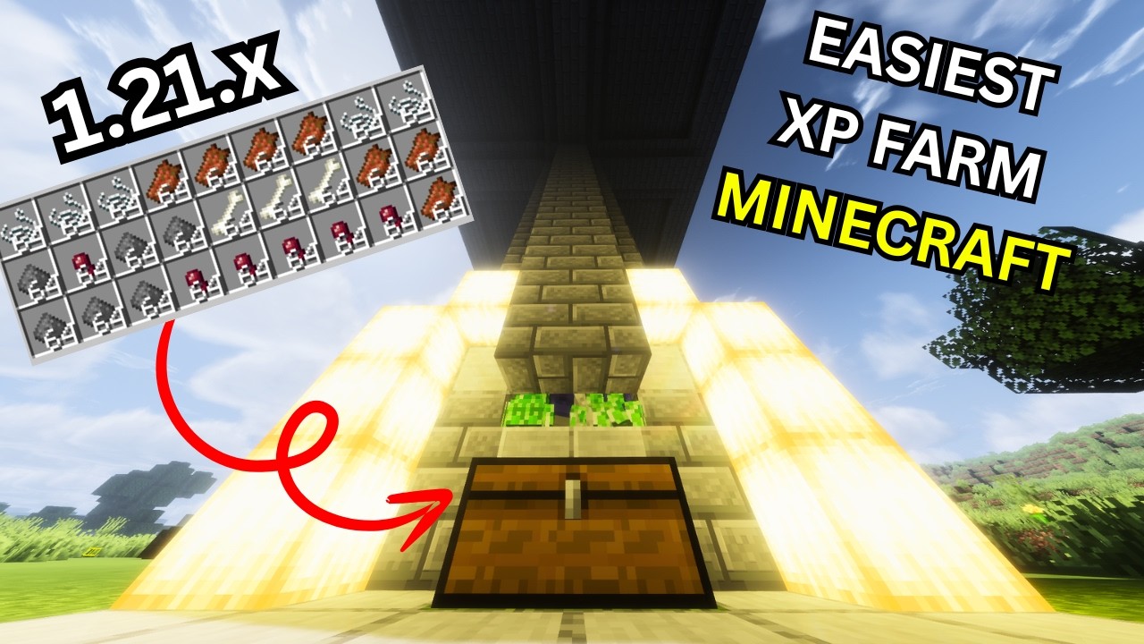 Easiest Xp Farm Tutorial In Minecraft | Without Spawner | 1.21+ | - YouTube