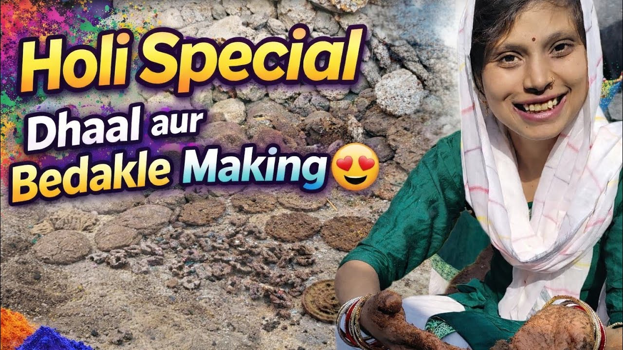 Holi special dhaal aur bedakle making 🥰