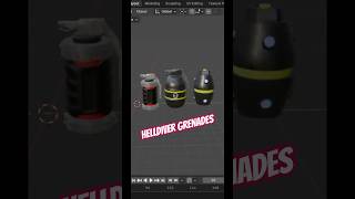 Making helldiver grenades. Free download on gumroad #blender #3dartist #helldiver