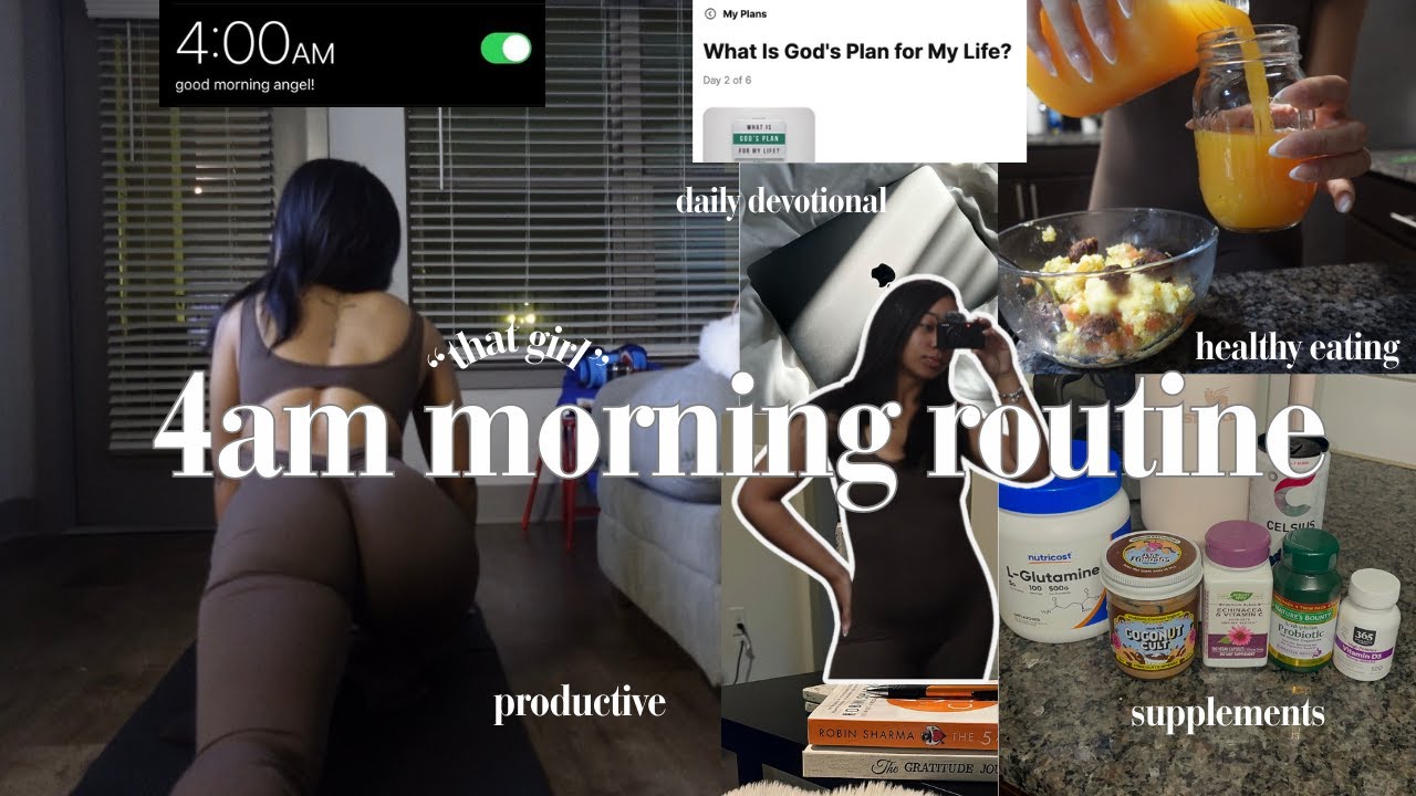 REALISTIC 4AM MORNING ROUTINE 🌱 as a busy grad student *productive* motivational, changing my life