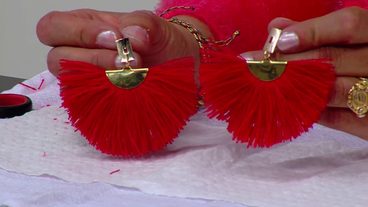 Como Hacer Aretes con Fleco de Abanico - HomeArtTv por Juan Gonzalo Angel