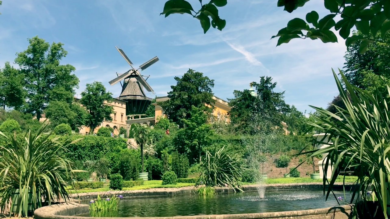 Slow TV. Windmill Garden in Berlin