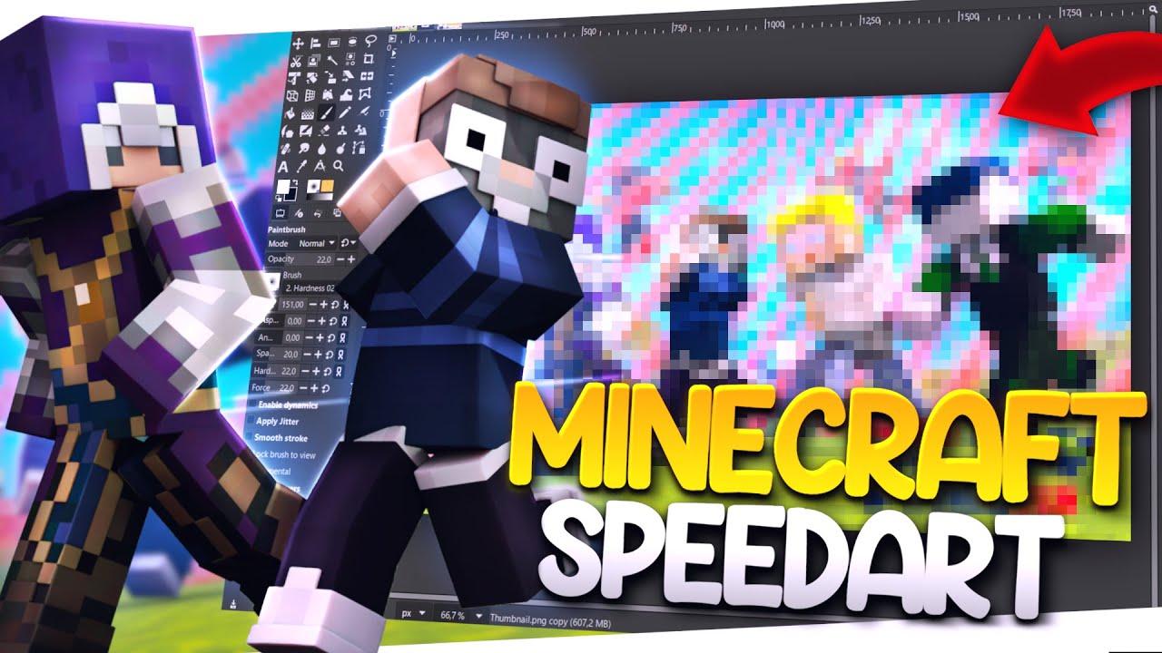Creating a Minecraft Thumbnail with Blender | Speedart [45] - YouTube