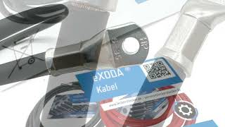 eXODA Batteriekabel Set 35 mm² 100cm mit Kabelschuhen M8 Rot und Schwarz