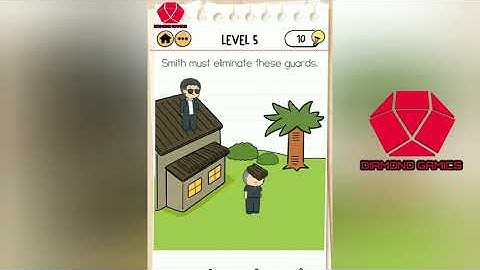 Brain Test 2 Smith and Joe Part 1 Level 5 smith must eliminate these  guards