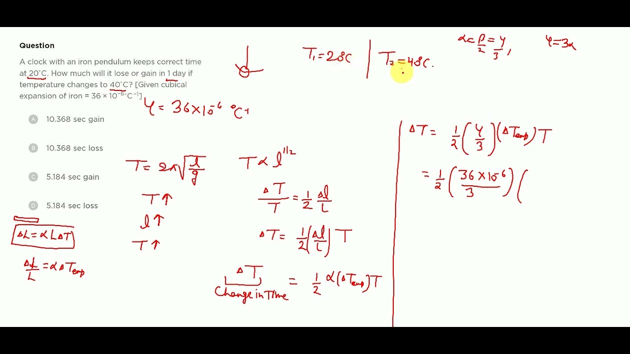 a-clock-with-an-iron-pendulum-keeps-correct-time-at-20-c-how-much-will