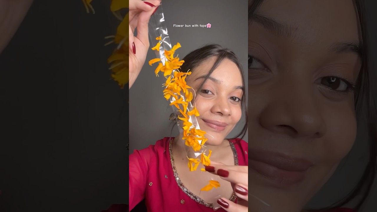 Flower bun with tape