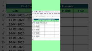 TEXT Function | Find Day Weekday Month Year