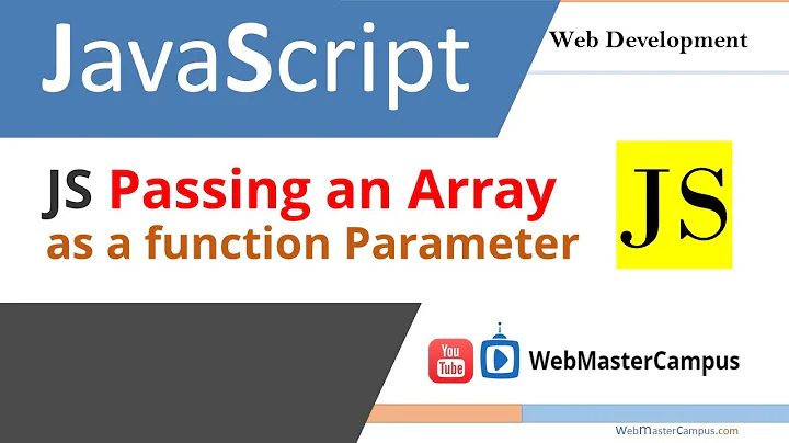 JavaScript Passing an Array as a Function Parameter