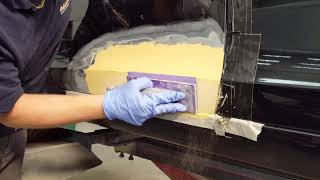 Car repair: hollow plate putty sanding