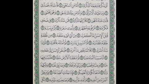 سورة عبس الشيخ علي بن عبدالرحمن الحذيفي Holy Quran Surat Abs