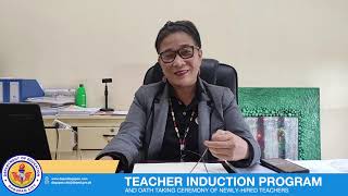 Teacher Induction Program 2021 - Message of ASDS MA. CRISELDA G. OCANG