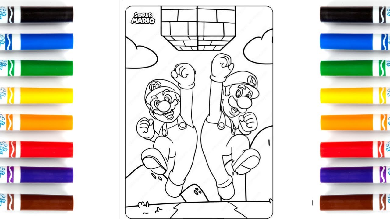 The Super Mario Bros. Coloring Page | Dollar Toys for Kids - YouTube