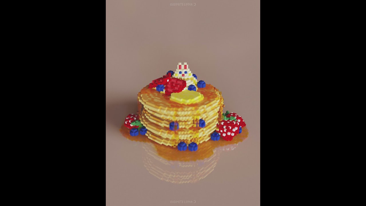 blueberry strawberry pancakes bunny