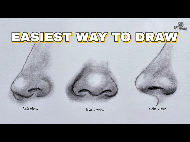 Easiest way to draw nose for any PORTRAIT | SHAARTWORK - YouTube
