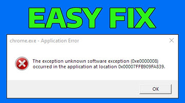 How To Fix The Exception Unknown Software Exception 0xe0000008
