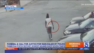 Family holds service for San Bernardino man killed by police