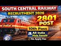 Railway Job 2026 |Direct Selection | 10th Pass | 2801 Post | All India| No Fee |Male Female Apply |