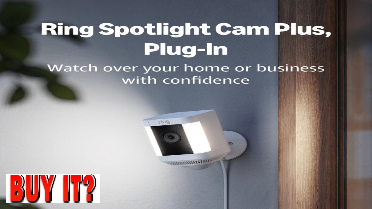 Ring Spotlight Cam Plus Plug In для безопасности дома или бизнеса с HD-видеокамерой - B09J1TB7TB