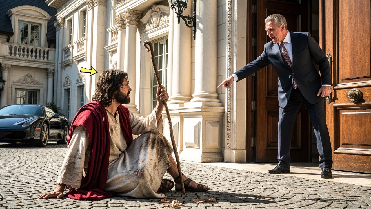 “Nem água você merece.” o milionário arrogante humilhou o idoso faminto… mas era Jesus disfarçado…