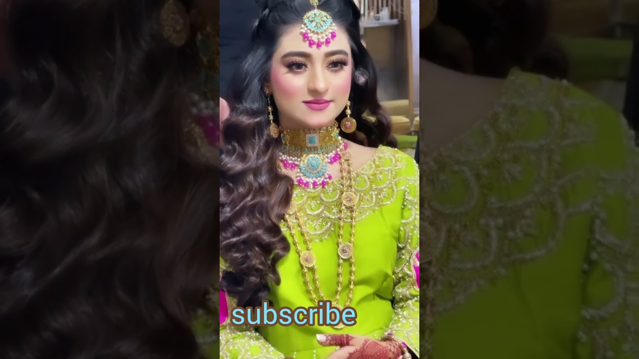 parrot green dress makeup look makeover || Fashion Hub