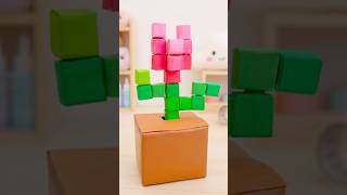 Minecraft Tulip Flower 🌷 #diy #papercraft #gift #craft #artandcraft #art #shorts #trending #viral