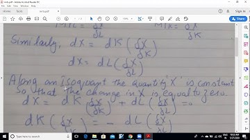 Marginal Rate of Technical Substitution is Equal to ratio of MPL to MPK